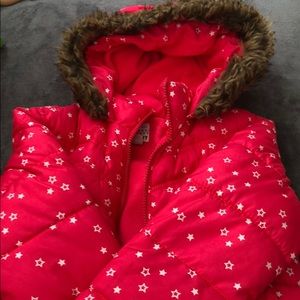 Thick winter jacket.